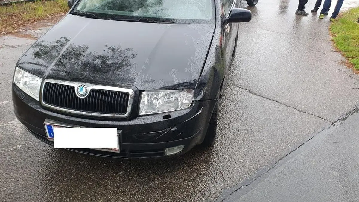 Der Pkw wurde kaum beschädigt