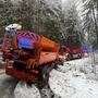 In Voitsberg musste sogar ein Schneepflug geborgen werden