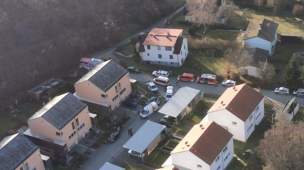In dieser Reihenhaussiedlung in Rosenburg-Mold geschah das Unglück