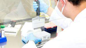 Im neuen PCR-Testauswertungslabor in Graz