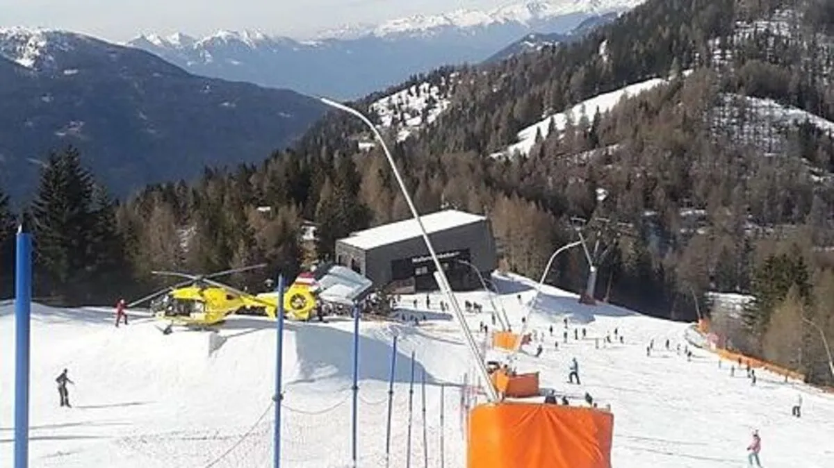 Im Snowpark auf der Sonnenhangabfahrt ereignete sich der Unfall