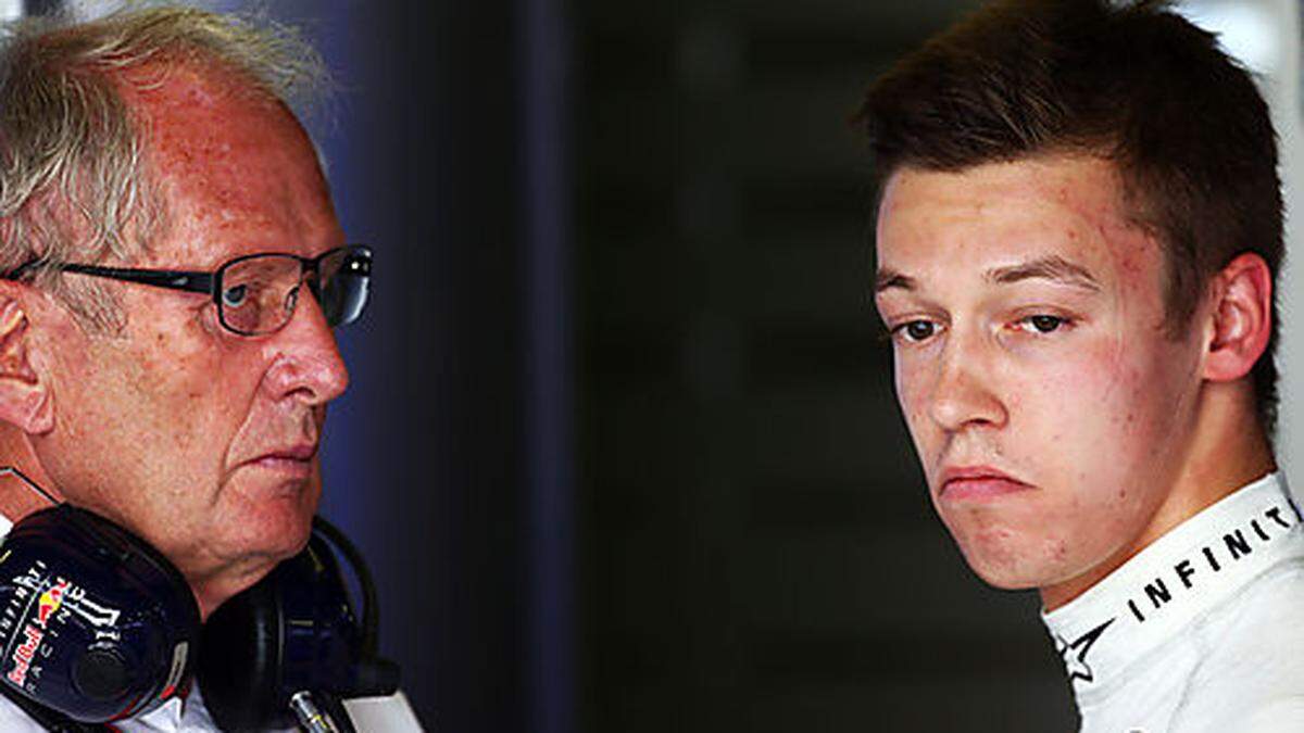 Helmut Marko mit Daniil Kvyat