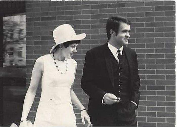 Rotraud Perner bei der Hochzeit mit dem Journalisten Reinhold Perner 1968