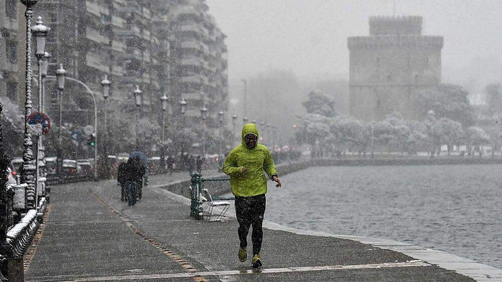 Tiefster Winter in Thessaloniki 