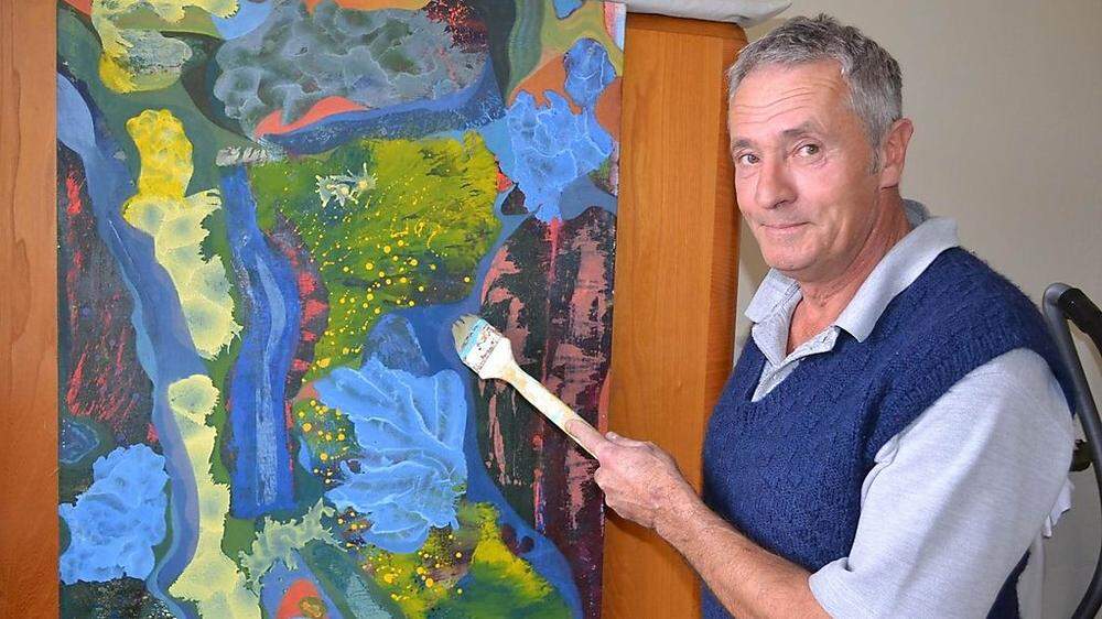  Süssenbacher malt seit über 30 Jahren mit Ölfarben 