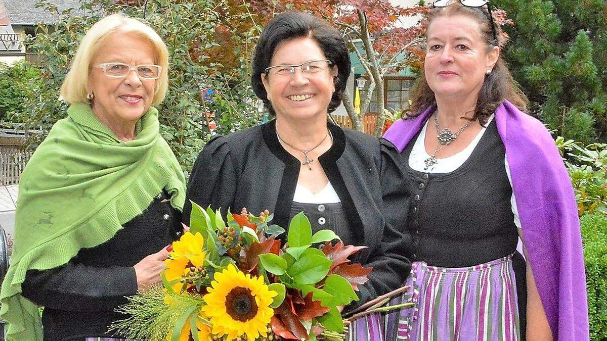 Martine Dlaska, Gründungsmitglied Annemarie Glantschnig, Karin Pflegerl