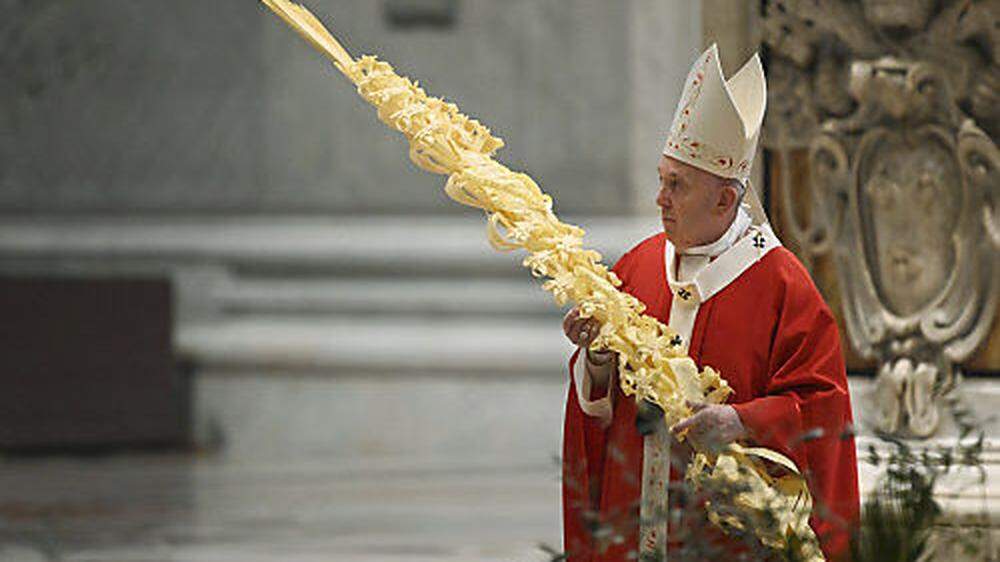 Papst Franziskus am Palmsonntag in Rom