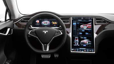 Cockpit eines Tesla-Wagens: Anleger werden vorsichtig