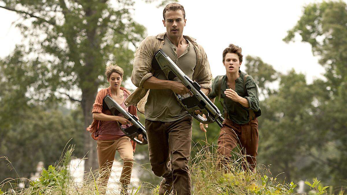 Shailene Woodley, Theo James und Ansel Elgort in "Insurgent"