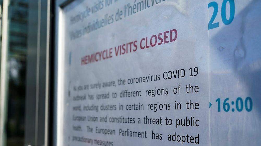 Das EU-Parlament ist für Besucher längst geschlossen