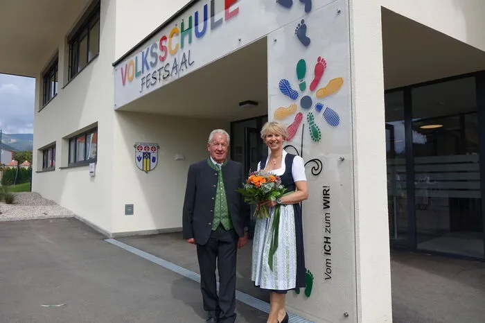 Architektin Claudia Gruber mit ihrem Vater Matthias, Baumeister und Altbürgermeister von St. Marein