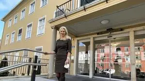 Bezirkshauptfrau Elke Schunter-Angerer bei ihrem Antrittsinterview im Februar 2022