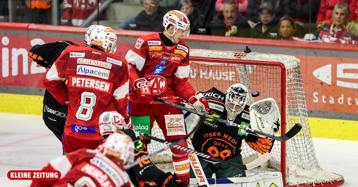 KAC -99 2: 3: Eine funkelnde saubere Startentscheidung Eishockey -Romanze