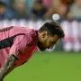 Inter Miami's Argentine forward #10 Lionel Messi looks on during the Major League Soccer (MLS) Eastern Conference semifinal second leg between Inter Miami CF and Atlanta United FC at Chase Stadium in Fort Lauderdale, Florida, on November 9, 2024. (Photo by Chris Arjoon / AFP)