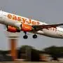 (FILES) This file photo taken on August 25, 2017 shows an aircraft of British low-cost airline EasyJet taking off from Lille Airport in Lesquin, northern France. 
The low-cost airline EasyJet announced on January 23, 2018, a 14.4% jump in sales in the first quarter of its fiscal year 2017/18, thanks to an increase in the number of passengers and higher revenue per seat. / AFP PHOTO / PHILIPPE HUGUEN