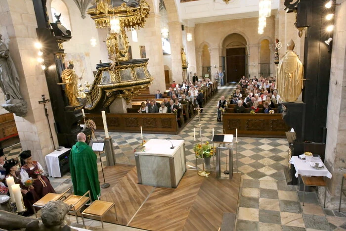 ... vor Vikar Michael Lercher im Dom ihr Eheversprechen erneuerten.