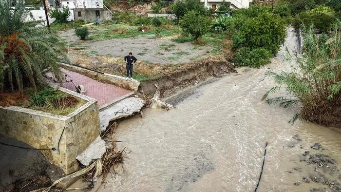 Heftige Unwetter in der Nähe der Hafenstadt Ierapetra