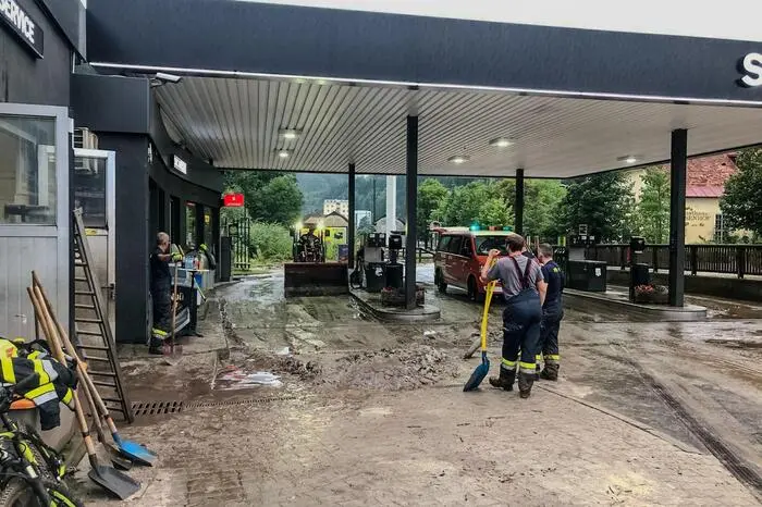 In Thörl ist man mit den Aufräumarbeiten beschäftigt