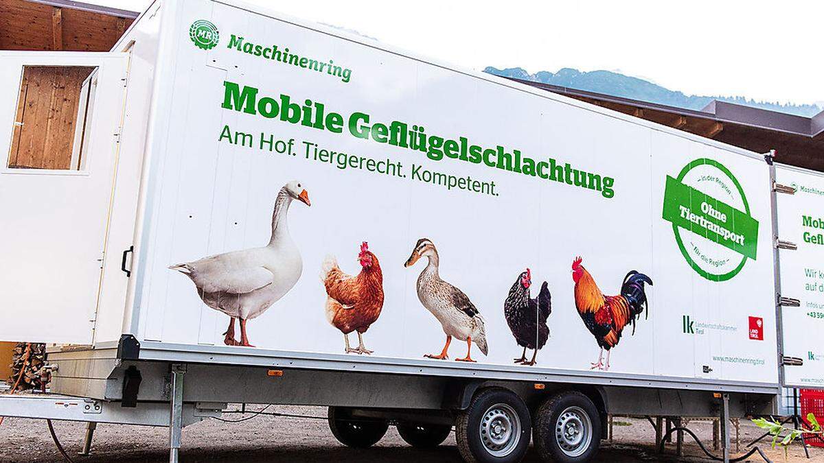 Ab jetzt kann das Schlachtmobil über den Maschinenring gebucht werden. 