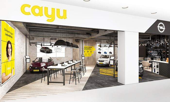 Opels CAYU-Store im Stuttgarter Einkaufszentrum Milaneo