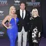 David Hasselhoff, center, and his daughters, left, Taylor Ann Hasselhoff and Hayley Hasselhoff arrive at the world premiere of 'Guardians of the Galaxy Vol. 2' at the Dolby Theatre on Wednesday, April 19, 2017, in Los Angeles. (Photo by Jordan Strauss/Invision/AP)