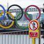 Die Olympischen Ringe in Tokio
