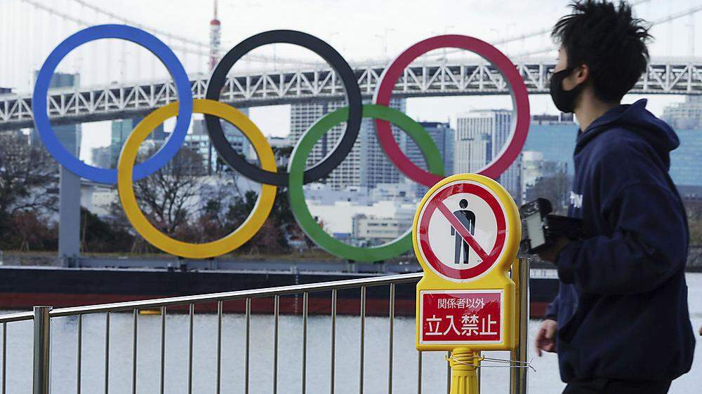 Die Olympischen Ringe in Tokio