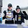 PREVC Domen Slowenien jubelt mit seiner Schwester PREVC Nika Slowenien, Doppel - Weltmeisterin Groß- und Normalschanze ueber den Sieg und Titel als Weltmeister, NOR, FIS Nordische Ski Weltmeisterschaft Trondheim Granasen, Skispringen Großschanze Herren, Finale, Wettkampftag 9, Saison 2024/2025, 08.03.2025 NOR, FIS Nordische Ski Weltmeisterschaft Trondheim Granasen, Wettkampftag 9, Saison 2024/2025, 08.03.2025 Trondheim *** PREVC Domen Slovenia celebrates with his sister PREVC Nika Slovenia, double world champion large and normal hill about the victory and title as world champion, NOR, FIS Nordic World Ski Championships Trondheim Granasen, ski jumping large hill men, final, competition day 9, season 2024 2025, 08 03 2025 NOR, FIS Nordic World Ski Championships Trondheim Granasen, competition day 9, season 2024 2025, 08 03 2025 Trondheim Copyright: xEibner-Pressefoto/Memmlerx EP_MMR