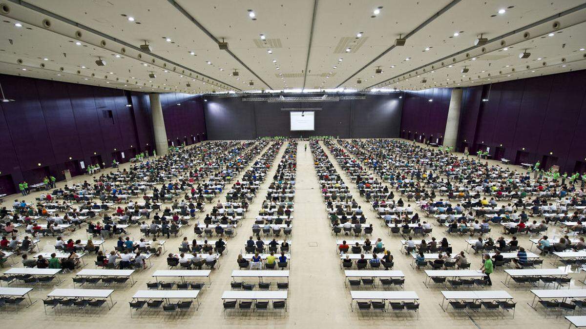 Aufnahmetest in der Grazer Stadthalle