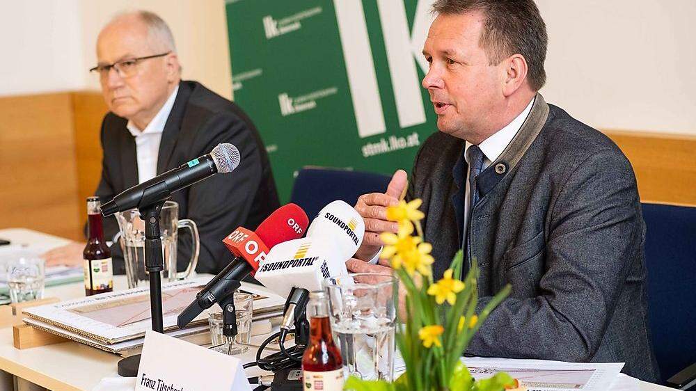 Agrarlandesrat Hans Seitinger (links) und Kammer-Präsident Franz Titschenbacher fordern Ausgleich für Teuerung
