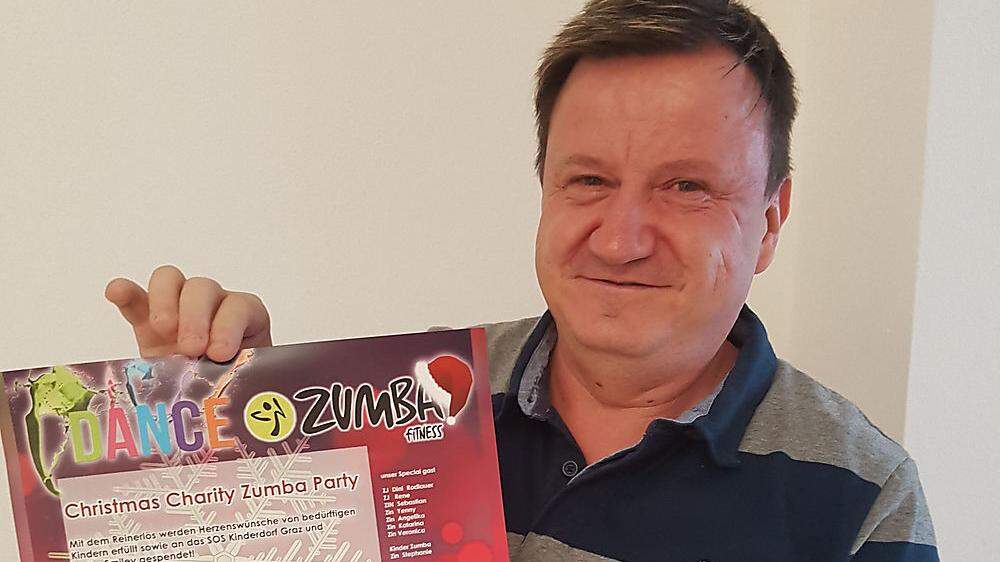 Manfred Repp organisiert wieder eine Zumba-Party, der Erlös geht an hilfsbedürftige Kinder