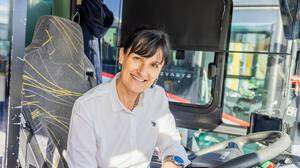 Quereinsteigerin Dorothea Gaber: Seit knapp einem Jahr ist sie bei Postbus und lenkt einen Intercitybus