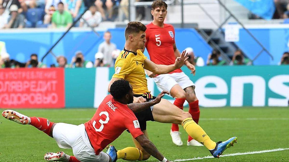 Thomas Meunier brachte Belgien gegen England in der vierten Minute in Front