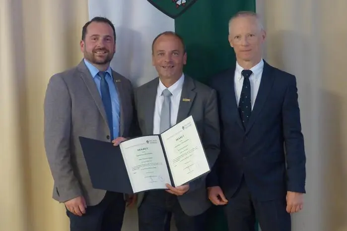 Edelsbach bei Feldbach: Bürgermeister Johannes Suppan und Vize Gerhard Krainer