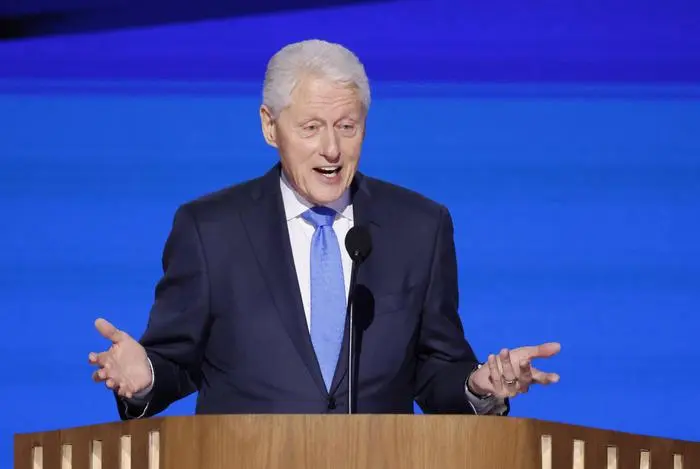 Former President Bill Clinton speaks at the 2024 Democratic National Convention at the United Center in Chicago, Illinois on Wednesday, August 21, 2024. The theme for day three is A Fight for Our Freedoms . PUBLICATIONxINxGERxSUIxAUTxHUNxONLY CHI20240821863 TANNENxMAURY