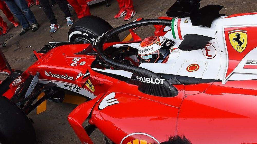 Kimi Räikkönen fuhr mit dem  "Heiligenschein"