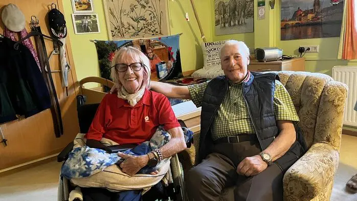 Friedrich Hager mit seiner um 24 Jahre jüngeren Lebensgefährtin Nelly Aichinger