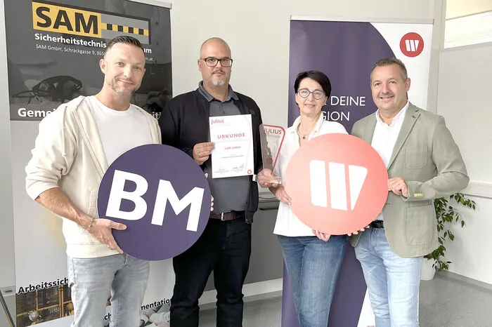 WB-Stadtgruppenobmann Martin Hintsteiner, Michael Grath, Gabriele Machhammer, WB-Bezirksgruppenobmann Thomas Marichhofer
