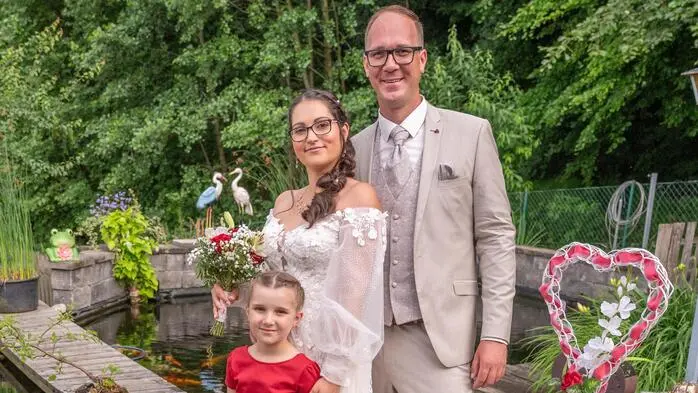 Lydia und Bernd mit ihrer Tochter Lina-Sophie