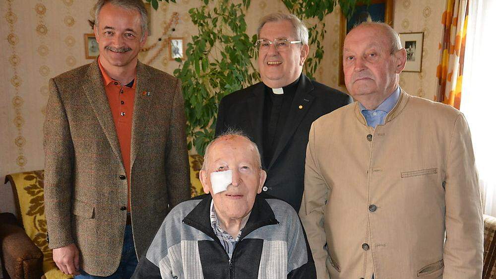 Zu seinem 103. Geburtstag empfing Kroisleitner gerne Gratulanten