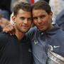 Dominic Thiem und Rafael Nadal bei der Siegerehrung