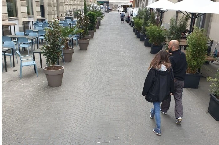 Neu in der Landhausgasse: der Gastgarten beim El Gaucho, gegenüber jener vom El Pescador.