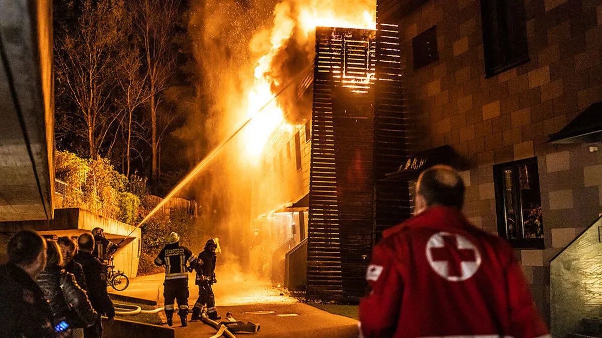 Bei dem Gebäudebrand war nichts zu retten