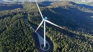 Die Windräder auf rund 1200 bis 1400 Meter Seehöhe sorgen für rund 80 Millionen kWh/Jahr