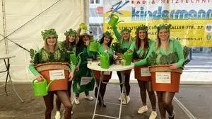 Diesmal nicht im Garten, sondern im Leibnitzer Faschingszelt: eine Gruppe von Topfpflanzen