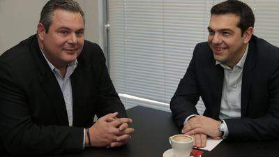 ANEL-Chef Kammenos mit Syriza-Chef Tsipras