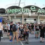Von 14 biss 22 Uhr gilt ein Sicherheitsbereich rund um die Merkur Arena, wo heute der SK Rapid auf den SK Stum trifft
