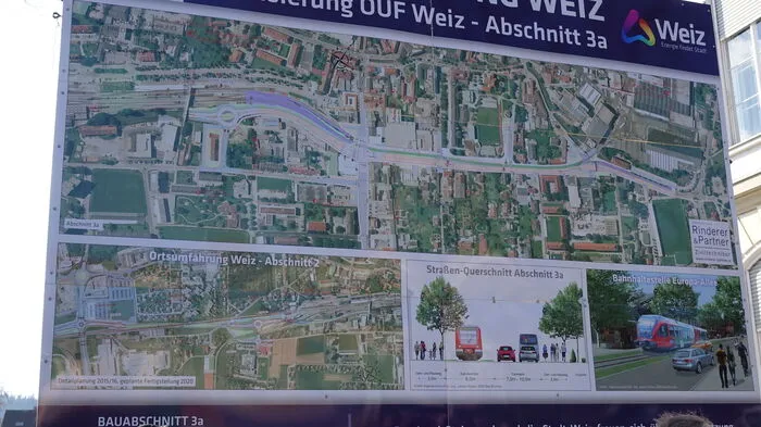 Erst im Herbst des heurigen Jahres wird mit dem Bau der Ortsdurchfahrt Weiz, Abschnitt 3a vom Bahnhof Richtung Norden bis zum Sportplatz, begonnen. Der Spatenstich dafür aber wurde schon am Freitag begangen.