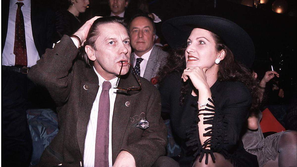 Helmut Berger mit der Schauspielerin Francesca Guidato