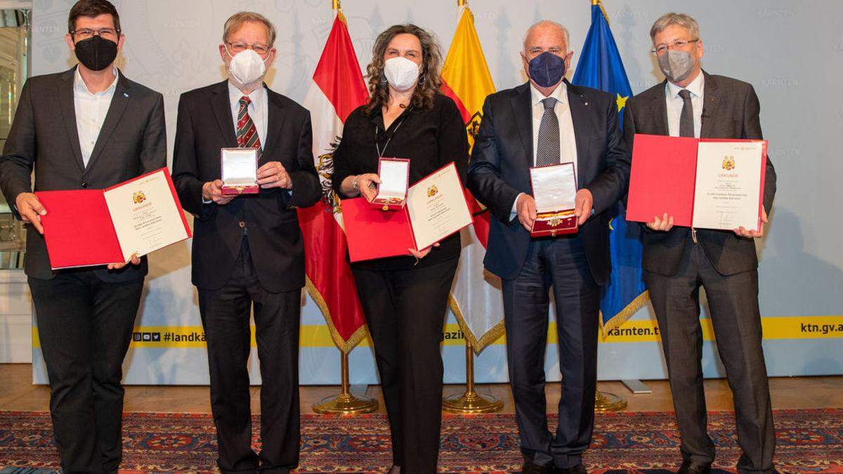 Martin Gruber, Peter Jordan, Karin Schmid, Gert Thalhammer und Peter Kaiser